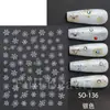 Belleza Completa Transfronteriza Nuevas Pegatinas Navideñas para Uñas Ins Pegatinas Doradas de Copos de Nieve Navideños para Uñas