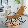 2026 Novo Modelo Cadeira de Balanço Casual Simples Preguiçosa para Casa, Pátio e Varanda, Rattan Trançado, Adequada para Dormir e Tomar Sol