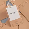 Etiquetas Colgantes de Papel Kraft Personalizadas, Etiquetas de Ropa Vintage con Diseño Libre, Personalización de Logo en Lotes Pequeños, Etiquetas de Accesorios de Marca de Moda