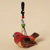 Chaveiro Pingente de Carro Escultura em Madeira Artesanal Beija-flor, Pingente de Pássaro Realista, Decoração Fofa para Mochila, Presente de Formatura para Colegas