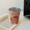 Taza de Enjuague Bucal Original con Diseño de Animal Lindo para Uso en Casa, Taza de Acero Inoxidable Portátil para Cepillo de Dientes para Parejas Viajeras, Taza de Cepillo de Dientes para Dormitorio Estudiantil