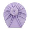 Nuevo Gorro de Punto Europeo y Americano para Bebé, Lindo Gorro Infantil de Color Puro con Forma de Dona, Gorro Fetal Delgado de Verano para Bebé