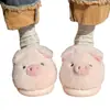 Exterior 2026 Invierno Nuevo Interior Hogar Pantuflas de Algodón para Mujer Cálidas con Talón Semi-Cubierto Zapatos Peludos Más Terciopelo Venta al por Mayor
