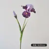 Flores de Iris Artificiales con Tacto Realista, Flores Falsas de Gama Alta Estilo Alicia, 2 Cabezas, para Paisajismo de Hoteles y Decoración del Hogar, Flores Artificiales al por Mayor