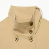 Chaqueta corta versátil elegante de estilo europeo y americano para mujer, venta al por mayor para primavera y otoño, con decoración de bolsillo, cuello alto, manga larga