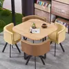 Juego simple de mesa y sillas de oficina para negociación, mesa creativa de recepción para tienda de té de leche, mesa redonda pequeña de recepción informal, mesa de comedor