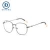 DEFENG - Nuevas gafas cuadradas grandes de metal con protección contra la luz azul para miopía, gafas planas para hombres y mujeres