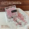 Accesorios para Uñas con Perlas Destacadas de Dopamina Caja del Tesoro Cuadrada Perlas de Tamaño Mixto Decoración de Uñas DIY Portátil