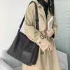 Bolsa Mensageiro Ins Estilo Japonês Simples Versátil Impermeável Lona de Nylon Bolsa Estilo Hong Kong Grande Capacidade Ombro Tendência para Homens e Mulheres e Estudantes