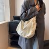 Bolsa Transversal de Lona Lavada para Homens, Marca da Moda, Bolsa de Ombro de Grande Capacidade, Bolsa Mensageira Casual de Cor Sólida para Estudantes, Versátil