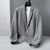 2026 Nuevo Traje de Lino para Hombre Estilo Coreano Ajustado Transpirable Blazer Casual para Hombre Tendencia Estilo Europeo Sensación de Alta Gama