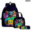 3D Nuevo Producto Geometry Dash Mochila Escolar Estuche para Lápices Bolso de Hombro Juego de Tres Piezas Estampado