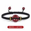 Pulsera de hebilla de seguridad de cinabrio natural para mujer, tobillera de cuerda roja, pulsera año de nacimiento año del conejo, pulsera de pareja para novias al por mayor
