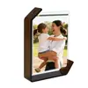 Porta-Retrato Acrílico Atacado Transparente de Dupla Face em Forma de L Estilo Mesa Moldura de Cristal para Desktop Moldura DIY para Exibição de Fotos