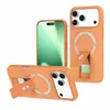 Capa Magnética para Celular com Suporte e Sensação de Pele Pin Dun Compatível com Apple 17PROMAX Cobertura Total 16 Transfronteiriça 11 Forro Interno de Flanela 13