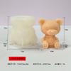 Renshan Molde de Silicona para Vela de Aromaterapia de Oso Tejido Tridimensional Transfronterizo DIY Oso Cubito de Hielo Yeso Gel Molde de Goteo