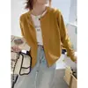 Cárdigan de punto para mujer, nuevo estilo otoño 2026, prenda exterior popular, top de punto holgado de alta gama para primavera y otoño, suéter