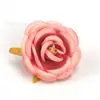 Nuevo juego de 47 piezas de cabezas de rosa rosa simuladas estilo europeo para pasadores de pelo DIY, paredes de flores para bodas y decoraciones de birretes de graduación