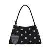 Nova Bolsa de Ombro Lisa com Bolinhas Outono/Inverno 2026 para Mulheres, Bolsa de Axila Estilo Coreano para o Dia a Dia, Bolsa Quadrada Pequena da Moda