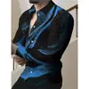 2026 Fresco Negocios Casual Nuevo Holgado Camisa Jacquard Tacto de Alta Gama Manga Larga Camisa AliExpress Amazon