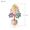 Adorno de Árbol de la Vida de Cristal Natural de Siete Colores Adorno Creativo Atracción de Riqueza Árbol del Dinero Decoración de Entrada del Hogar Venta al por Mayor