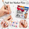 Set de Plumas para Pintar Uñas Transfronterizo Pluma de Graffiti para Pintura de Uñas DIY Marcador de Pluma para Delinear Uñas Artísticas Líquido de Secado Rápido