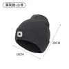 Chapéu com Luz LED para Esportes ao Ar Livre com Botão Eletrônico, Gorro de Tricô para Pesca, Chapéu Iluminado para Adultos para Ciclismo Noturno