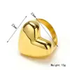Anillo Exagerado de Escenario Frío Ins Europeo y Americano Gran Amor Acero de Titanio Anillo para Mujer Oro de 18 Quilates Joyería de Mano de Alta Gama Versátil