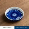 Prato de Cerâmica Azul e Branco com Tampa de Lótus, Pote com Decoração Chinoiserie, Porta-Copos Doméstico, Tampa de Xícara, Acessórios para Conjunto de Chá Kung Fu