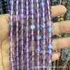 Serie Morada Piedra Natural Cuentas Redondas Amatista Soñadora Cuentas Sueltas Ágata de Vidrio Morado Sintético K9Diy Accesorios para Joyería