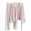 Nuevos Pijamas Térmicos de Felpa Calientes para Mujer, Manga Larga y Pantalón Largo Otoño/Invierno, Estilo Princesa, Cárdigan con Cuello de Muñeca, Conjunto de Dos Piezas para el Hogar