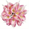 Mini lirios de cala de PU flores artificiales, flores falsas para bodas, arreglos florales para decoración del hogar, plantas artificiales, venta al por mayor transfronteriza