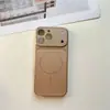 Cristal Corning se Transforma Instantáneamente en una Funda para Teléfono Apple 17, Adecuada para iPhone, con Ventana Grande Magnética Ag Deslustrada, Funda Dura de PC de Cobertura Total