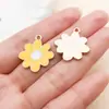Colgantes de Esmalte de Flores Amarillas Girasol Margarita Pendientes Pulsera Accesorios de Joyería Venta al por Mayor