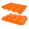 Molde Redondo de Silicona para Pastel de 12 Piezas, Capacillo para Muffins de Grado Alimenticio, Herramienta para Hornear Hecha a Mano, Bandeja de Silicona para Hornear