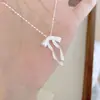 Collar de Lazo para Mujer, Cadena de Conjunto Estilo Chino Nuevo de Lujo Ligero de Nicho, Cadena para Clavícula de Alto Valor, Colgante de Cinta Fresco Estilo Hada