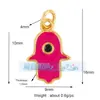 L45 Accesorios para joyería DIY cobre puro chapado en oro plateado recubierto de oro estilo europeo y americano Ojo del Diablo colgante multicolor