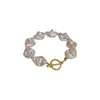 Collar de Perlas de Imitación Irregulares Barroco con Cierre de Hebilla Diseño con Sentido Cadena para Clavícula Elegante Moda Destacado Cadena de Perlas para Mujer