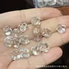 Coleção de Cristal Branco Natural, Contas de Abóbora, Contas de Flor de Maracujá, Acessórios Artesanais, Pulseiras DIY Feitas à Mão, Joias da Moda