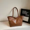 Bolsa Tote de Alto Acabamento para Mulheres, Nova Moda Outono 2025, Pasta Elegante para o Dia a Dia, Bolsa Simples para Estudantes