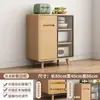 Aparador Pequeño de Apartamento Nórdico de Madera Maciza Gabinete de Té Mesa de Café Gabinete de Almacenamiento Estilo Chino Nuevo Gabinete de Almacenamiento para Dormitorio