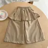 Conjunto Infantil Ningli Otoño Primavera Nuevo Elegante Chaleco para Niños Ropa Interior Pantalones de Pierna Ancha Bebé Estilo Coreano Conjunto de Tres Piezas