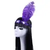 1COS Tocado de Plumas Tocado Indio Color Cuentas Danza India Tocados de Princesa
