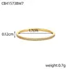 Anillo Delgado Minimalista Apilable con Incrustaciones de Diamantes, Acero de Titanio, No se Desvanece, Color Oro 18K, Lujo Ligero