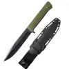 Cuchillo para Camping y Senderismo, Cuchillo Recto de Acero Integrado con Funda K, Alta Dureza, Cuchillo Multifuncional Portátil, Cuchillo Táctico para Partir, Cuchillo de Caza