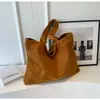 Bolsa Tote Grande de Ombro Feminina Estilo Japonês Nova Coleção Primavera 2026 Bolsa de Mão de Lona Simples e Elegante