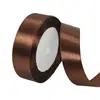 Cinta de satén de poliéster de 2.5 cm para embalaje de cajas de regalo transfronterizas, moño de boda, materiales para accesorios para el cabello disponibles en varios colores