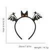 Tiara de Pena para Halloween Headdress de Desenho Animado Fantasma Morcego Tiara para Festa à Fantasia Suprimentos Decorativos para Cabeça