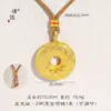 Collar Colgante Moneda Trébol de Cuatro Hojas Incrustado con Diamantes Chapado en Oro de 24 Quilates, Cadena Ligera de Lujo para Suéter para Mujer, Mismo Estilo que la Tienda de Oro Puzuo
