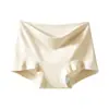 Roupa íntima feminina antibacteriana estilo coreano de algodão de Xinjiang, personalizada de fábrica, 100% algodão 80S de alta contagem de fios, controle de barriga, sem costura, respirável, boxer feminino